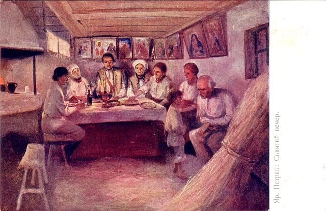 Ярослав Пстрак, Святий вечір, ворожіння з ложками