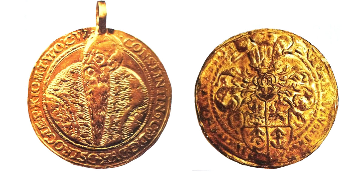 Медаль Василя-Костянтина Острозького, аверс та реверс. Medal of Basil Constantine