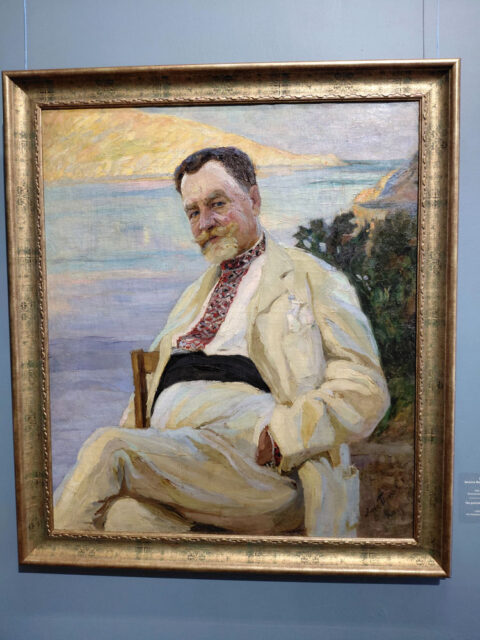 Анна Крюгер-Прахова. Портрет Августа Федоровича Крюгера на Капрі. 1908.