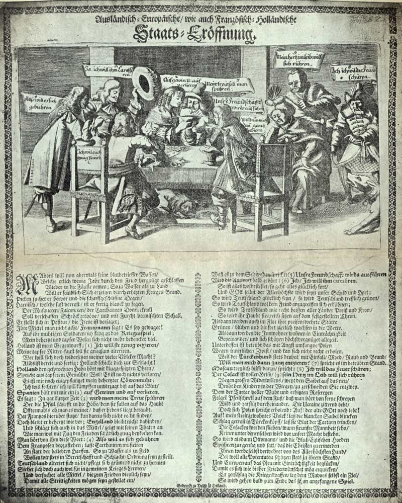 «Державні збори» (бл. 1650), гравюра невідомого голландського автора.